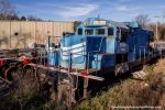 This old geep sits outside at the Winchester and Western shop grounds in Gore, VA and is used for parts to keep the current fleet of geeps running. ESHR 8066 has been on site for over a decade. Note the new engine house built in the Fall of 2014. The old cinderblock structure was razed soon after and is now just a stone pad behind the rusting engine.